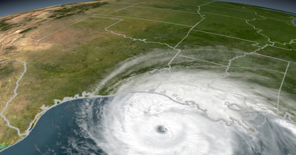 hurricane approaching Texas